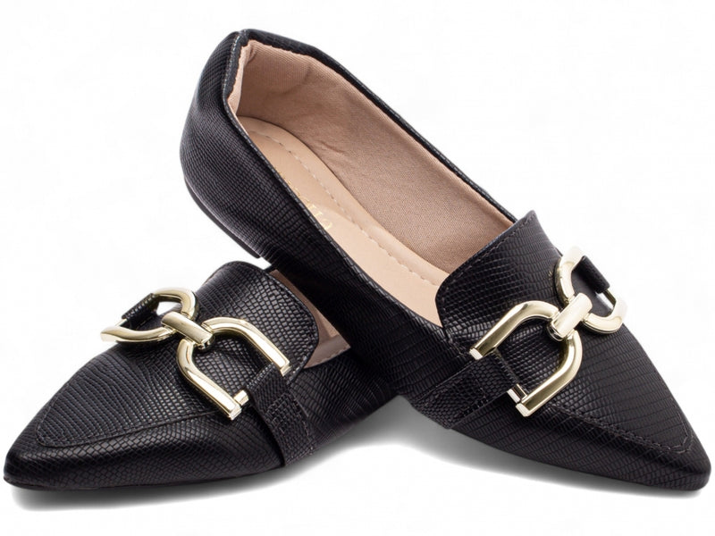 Sapatilha Mocassim Feminina em Napa Lezard