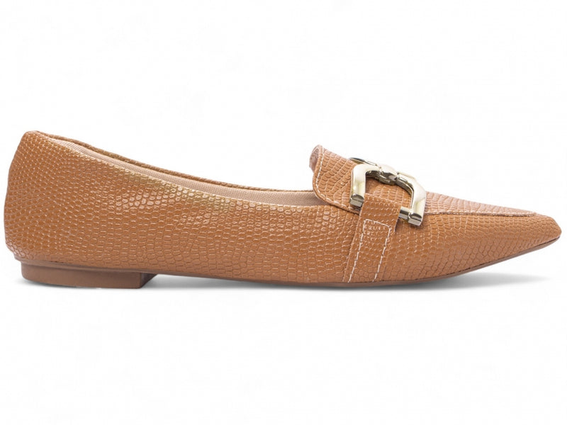 Sapatilha Mocassim Feminina em Napa Lezard