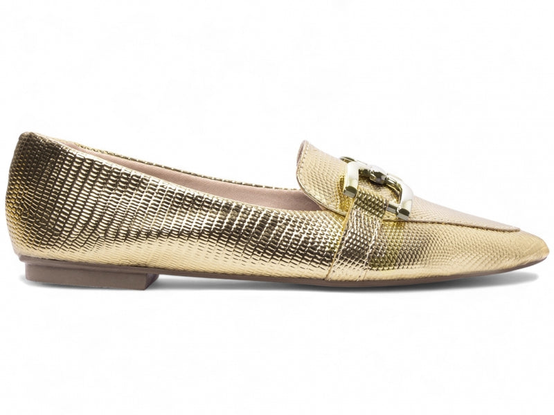 Sapatilha Mocassim Feminina em Napa Lezard