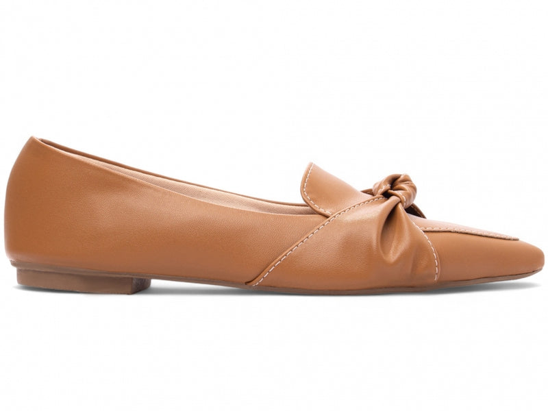 Sapatilha Mocassim Feminina com Bico Fino e Laço
