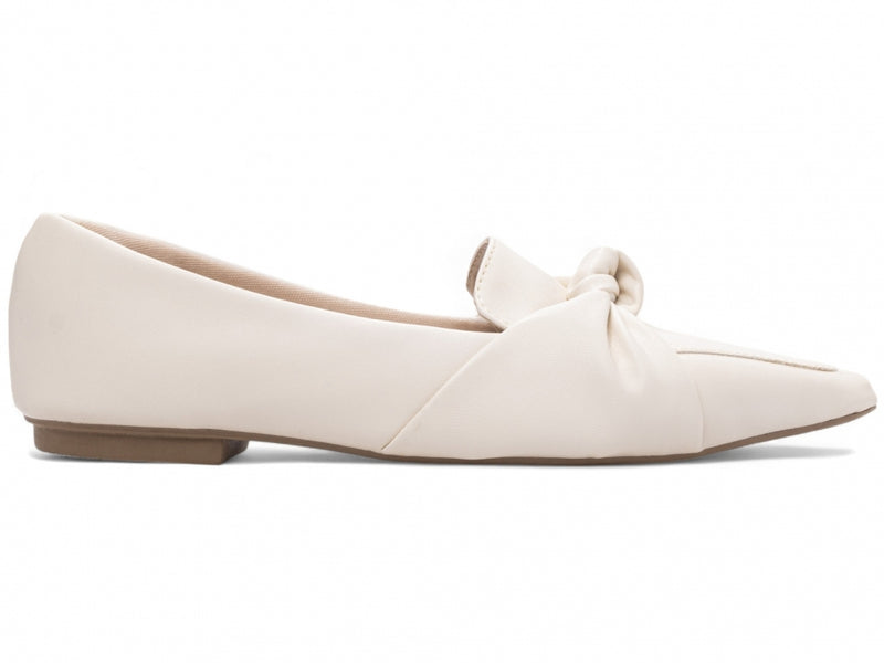 Sapatilha Mocassim Feminina com Bico Fino e Laço