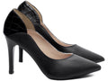 Calçado Feminino Scarpin em Napa e Calcanhar em Croco