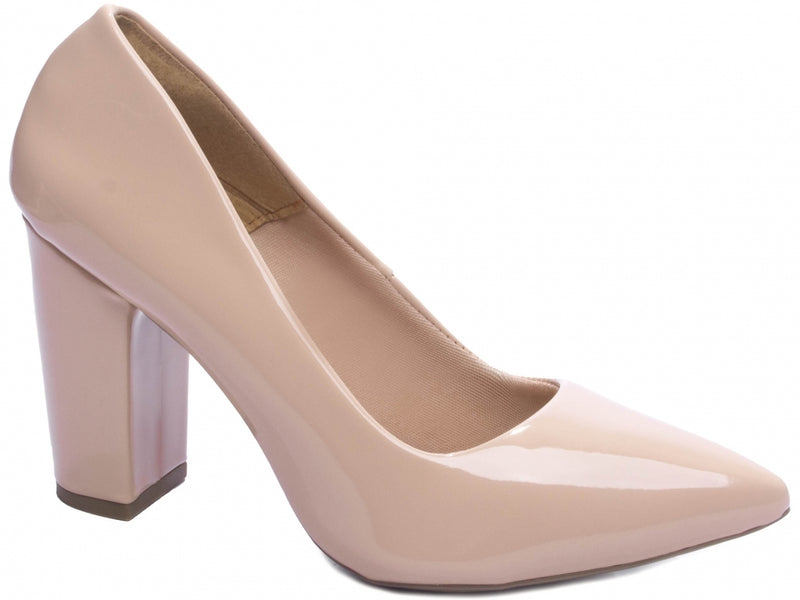 Calçado Feminino Scarpin Comfort em Verniz