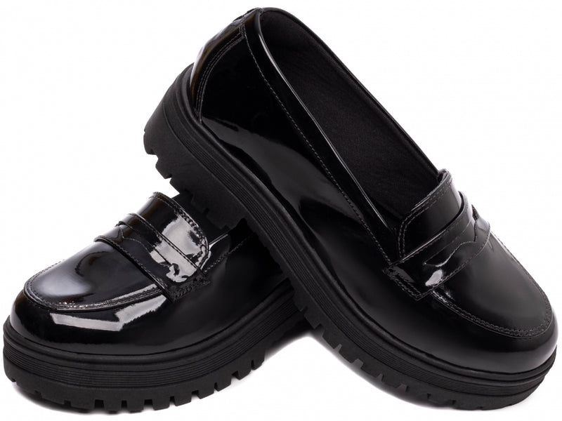 Mocassim Feminino em Verniz Tratorado