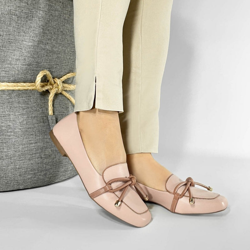 Mocassim Feminino em Napa com Laço