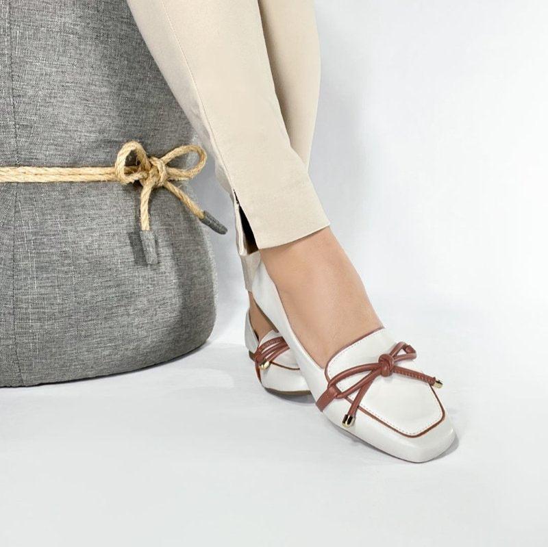 Mocassim Feminino em Napa com Laço