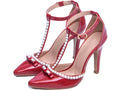 Calçado Feminino Scarpin em Verniz e Pérolas - Cores