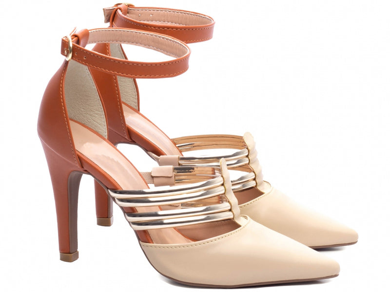Calçado Feminino Scarpin em Napa Speechio Metalizado